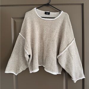 Vici Chunky Raw Hem Sweater